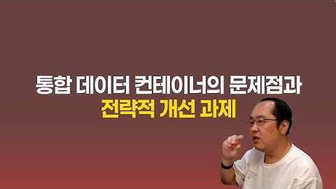 통합 데이터 컨테이너의 문제점과 전략적 개선 과제