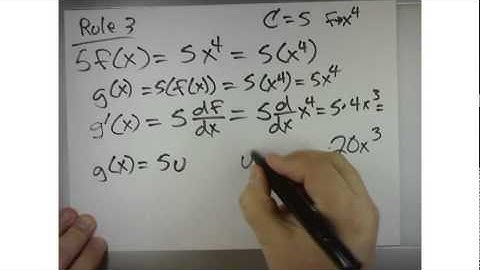 AP Calculus 3.3  Rules for Differentiation Example 4