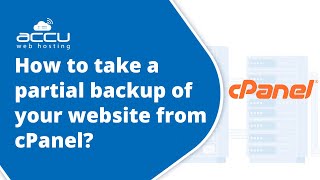 how to take a partial backup of your website from cpanel?