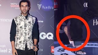 Injured Rajkummar Rao At GQ Fashion Nights 2017!