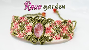 Wearing a rose garden with this macrame elegant bracelet - beautiful macrame pattern tutorial