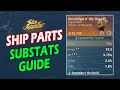 Ship parts substats guide  sea of conquest