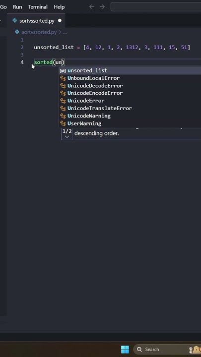 The difference between Sort and Sorted in Python #python #coding # ...