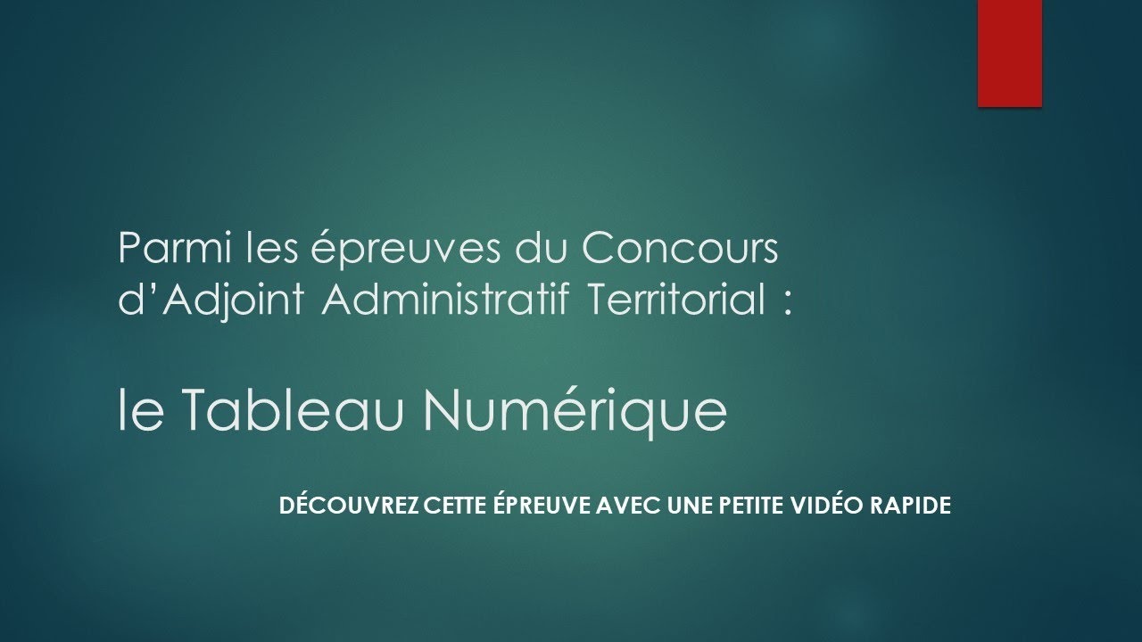 Concours Adjoint Administratif Territorial : Présentation de l'épreuve
