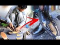 handmade leather sandal for men | Amazing Work skills footwear kaptaan chappal making with hand