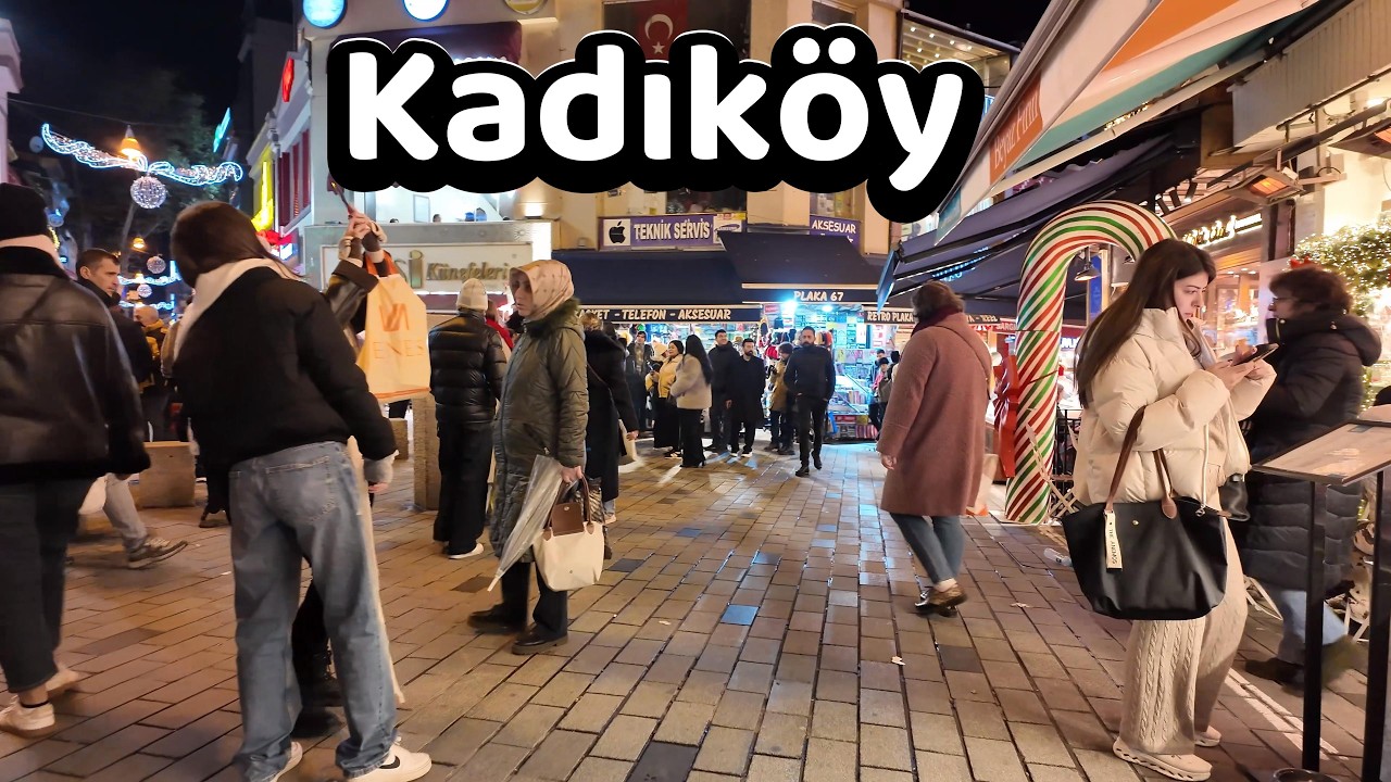 РОЖДЕСТВЕНСКАЯ НОЧЬ В КАДЫКЁЕ 🇹🇷 | Яркий зимний вечер в Стамбуле