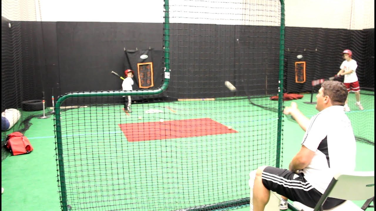 Julian Baby Ruth and Coach Joe Working in the Cage 4 Year Old