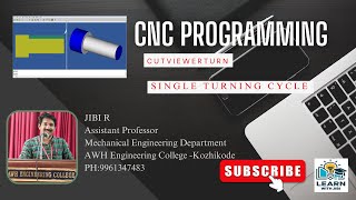 CNC Programming -Single Turning Cycle G90 -Simulation Cut viewer Turn