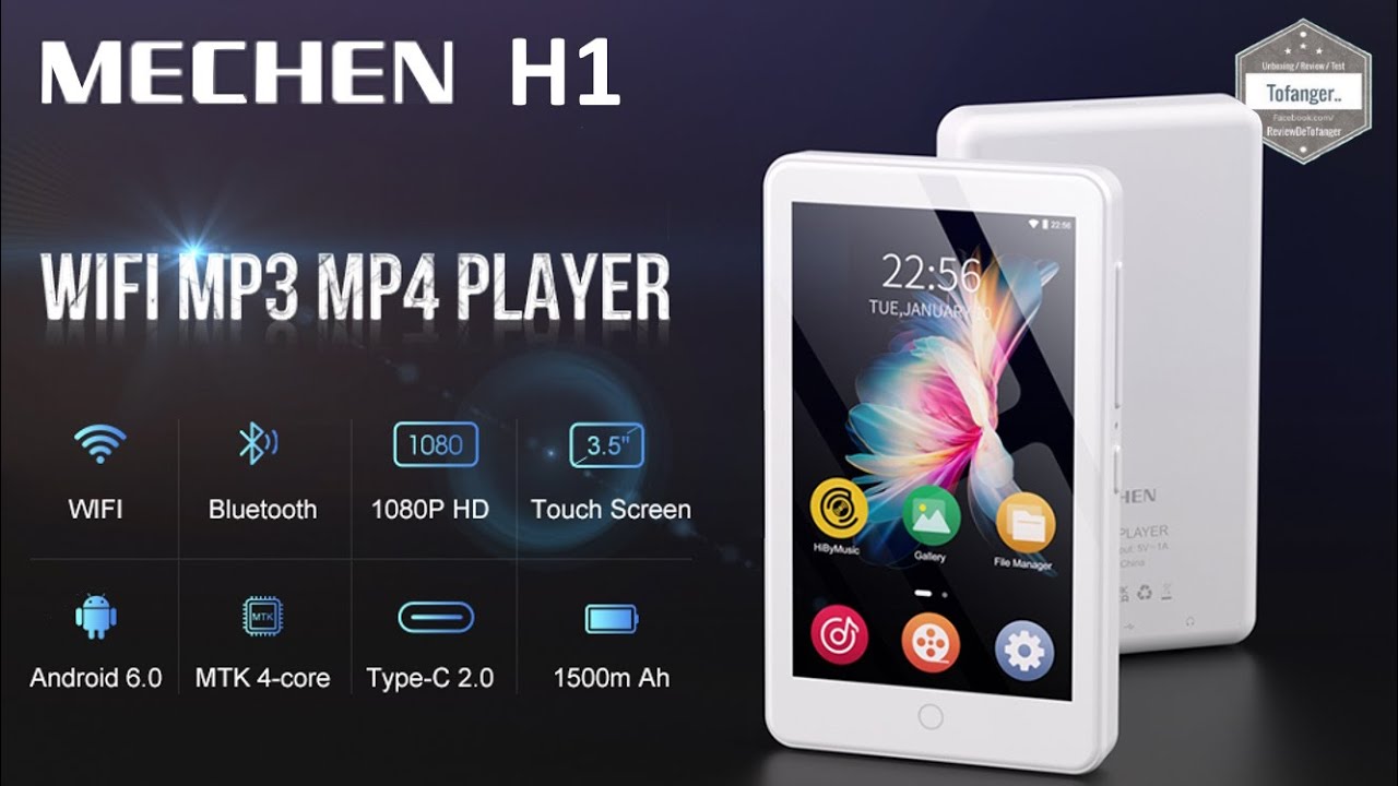 MECHEN H1 MP3 Player avec Bluetooth  WiFi   2GB Ram  16GB de Rom   Android   Unboxing