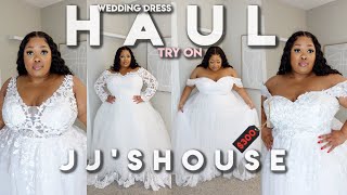 TRYING JJ'S HOUSE PLUS SIZE WEDDING DRESSES! HAUL | Dresses UNDER $300 and big body friendly??