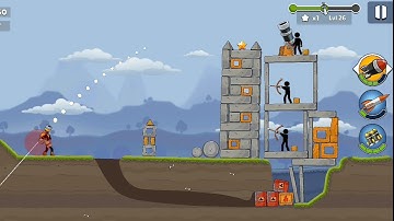 Boom Stick : Bazooka Puzzles Season 1 Level 26 | New (Android/iOS) Gameplay Walkthrough [HD]