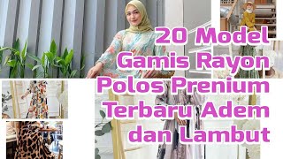 20 Model Gamis Rayon Polos Prenium Terbaru Adem dan Lambut