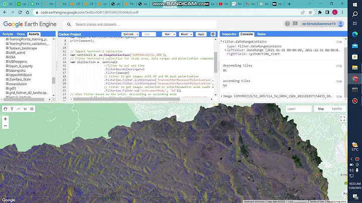 Fetching and pre-processing Sentinel 1 Satellite imagery in Google earth engine