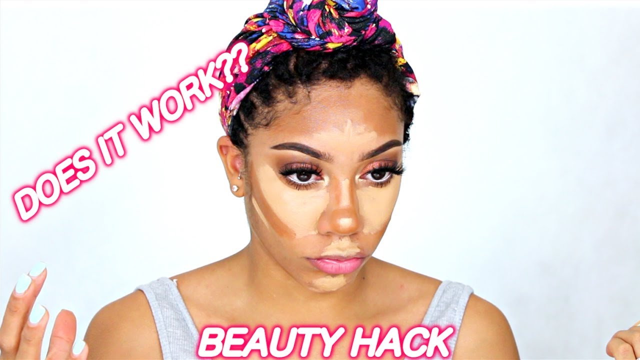 Highlight and Contour BEFORE Foundation + Beauty Hack - YouTube