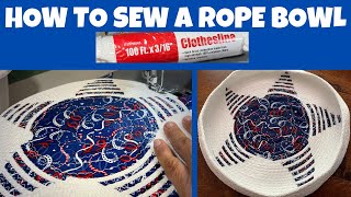 How To Sew A Rope Bowl  Adding Fabric