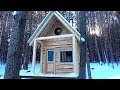 BUILDING a Small Cabin in the FOREST (ASMR) | Start-to-Finish