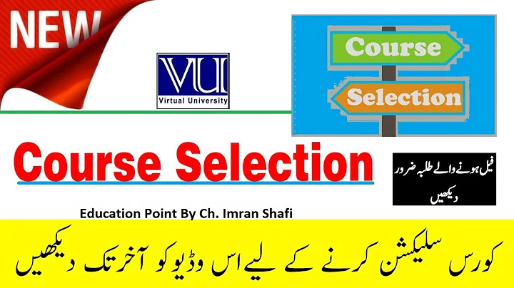 VU Course Selection I How to Select VU Courses