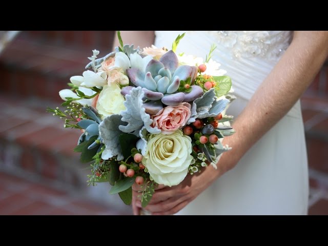 Creating My First Wedding Bouquet - YouTube