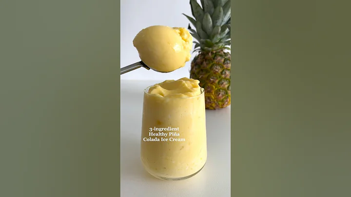 3-ingredient Healthy Piña Colada Ice Cream🤩 #healthyrecipes #healthydessert #healthyicecream