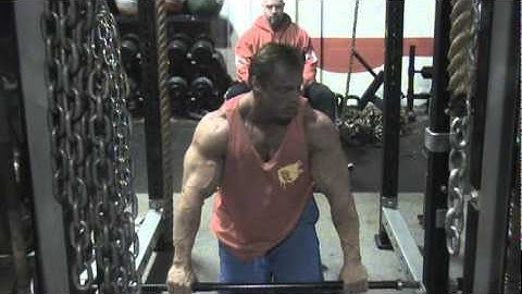 Ladder pushups with springer bar.MPG