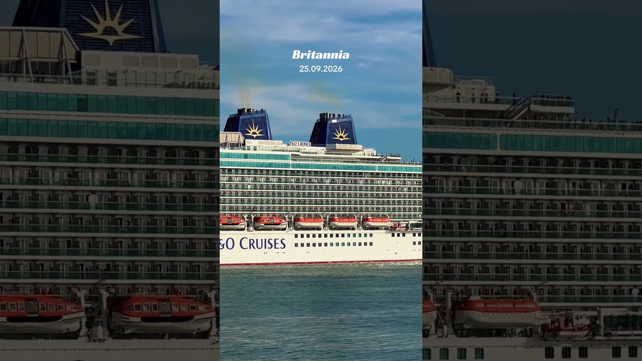 Britannia heading out of Southampton for another adventure at sea today, 25 September 2026.