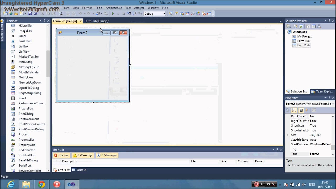 สอน vb 2010 New Update วิธีสร้าง form ซ้อน form VB 2010 (MDI)
