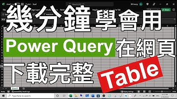 Excel Tips: 幾分鐘學會用Power Query 由網頁下載完整 Table 👍. How to Power Query download table from Web page.
