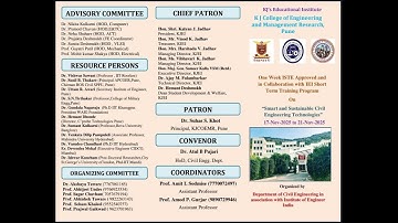 One Week ISTE Approved and in Collaboration with IEI Short Term Training Programme