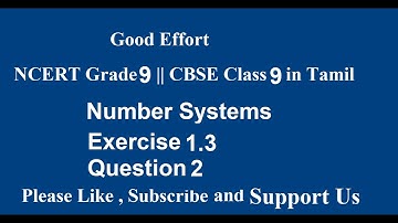 NCERT Grade 9 || CBSE Class 9  - Number Systems Exercise 1.3 - Question 2 in Tamil