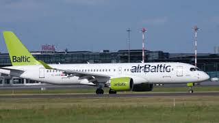 Airbaltic Airbus A220-300 Arrival To Rix From Fco | Aircraft Yl-Aar | Flight Bt634