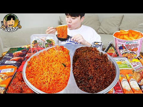 ASMR MUKBANG Convenience Store Store FIRE Noodle HOT DOG GIMBAP Tteokbokki EATING SOUND