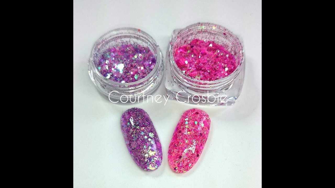 How To Encapsulate Chunky Glitter on Short Nails!