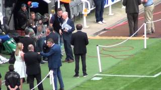 David Craig Interviewing Franco Baresi Before Newcastle 1 0 Fulham Premier League
