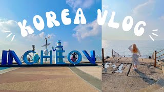 Korea Vlog | Visiting Incheon's Wolmido Theme Park | Eating Korean fast food at Dongdaemun