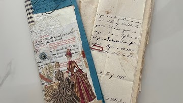 TUTORIAL HOW TO | Antique document journal | making collage tags - aging printed documents a little