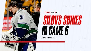 Biron 'so impressed' with how Silovs performed in seriesclinching win