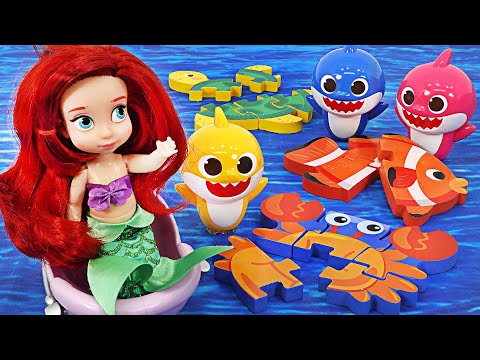Baby Shark, <strong>Little</strong> Mermaid&amp;#39;s Sea Animal Puzzle matching <strong>game</strong>