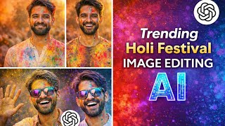 Holi AI Photo Editing Prompts 2026 🔥 Instagram Viral Holi AI Photos Tutorial screenshot 3
