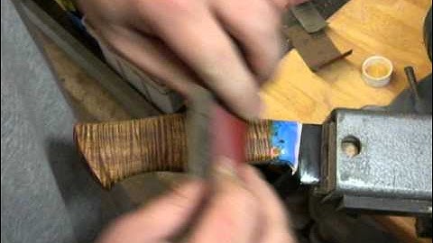 shaping and finishing the handle for Bill