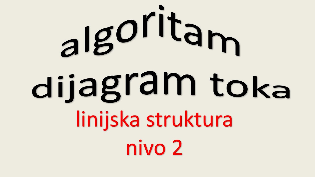 2.  Algoritmi - linijska struktura - nivo 2