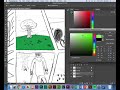 GD01 How to use paint brush tool lasso Tool gradient for comic