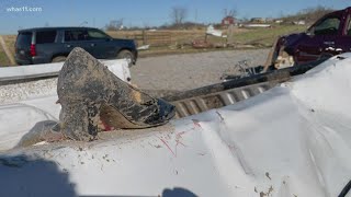 'It only took seconds to wreak havoc' | WHAS11 Meteorologist goes on a storm survey in Taylor County