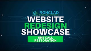 Before & after website redesign (One Call Restoration)