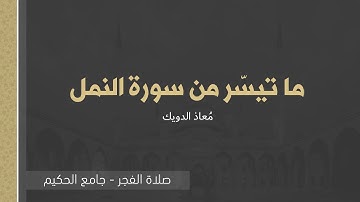 تلاوة نديّة من سورة النمل || القارئ معاذ الدويك