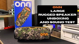 Onn Large Rugged Speaker Unboxing and Sound Test. Worth $49.88