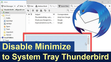 How to Disable Minimize to System Tray option on Thunderbird?