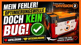 MEIN FEHLER! Optimierungswelle doch kein Bug! – Aufklärung &amp; Entschuldigung / The Division 2 Deutsch