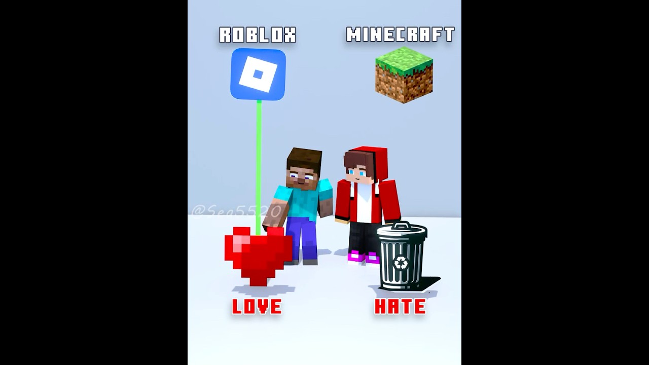 Minecraft Vs Roblox 2 💀 - Minecraft Animation 