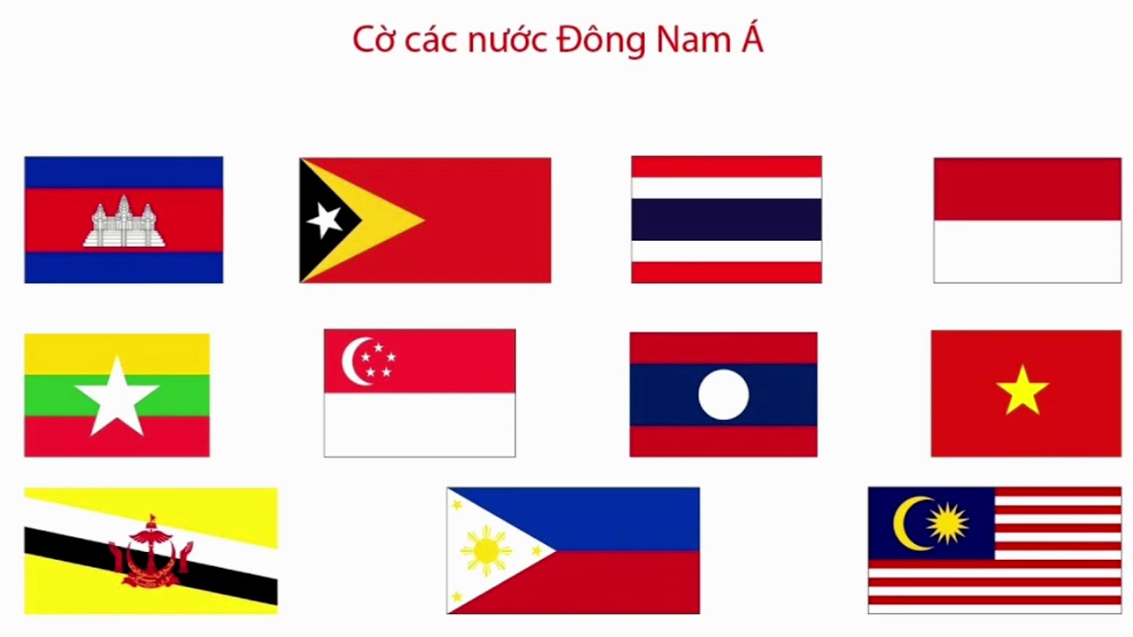 Bé học Cờ các nước Đông Nam Á - YouTube
