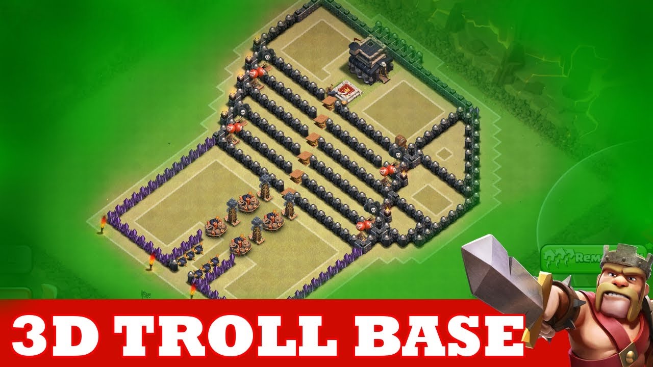 General Tony's "THE KINGS THRONE" Insane Troll Base | 3D Th9 Troll Base Speed Build | Clash Of Clans